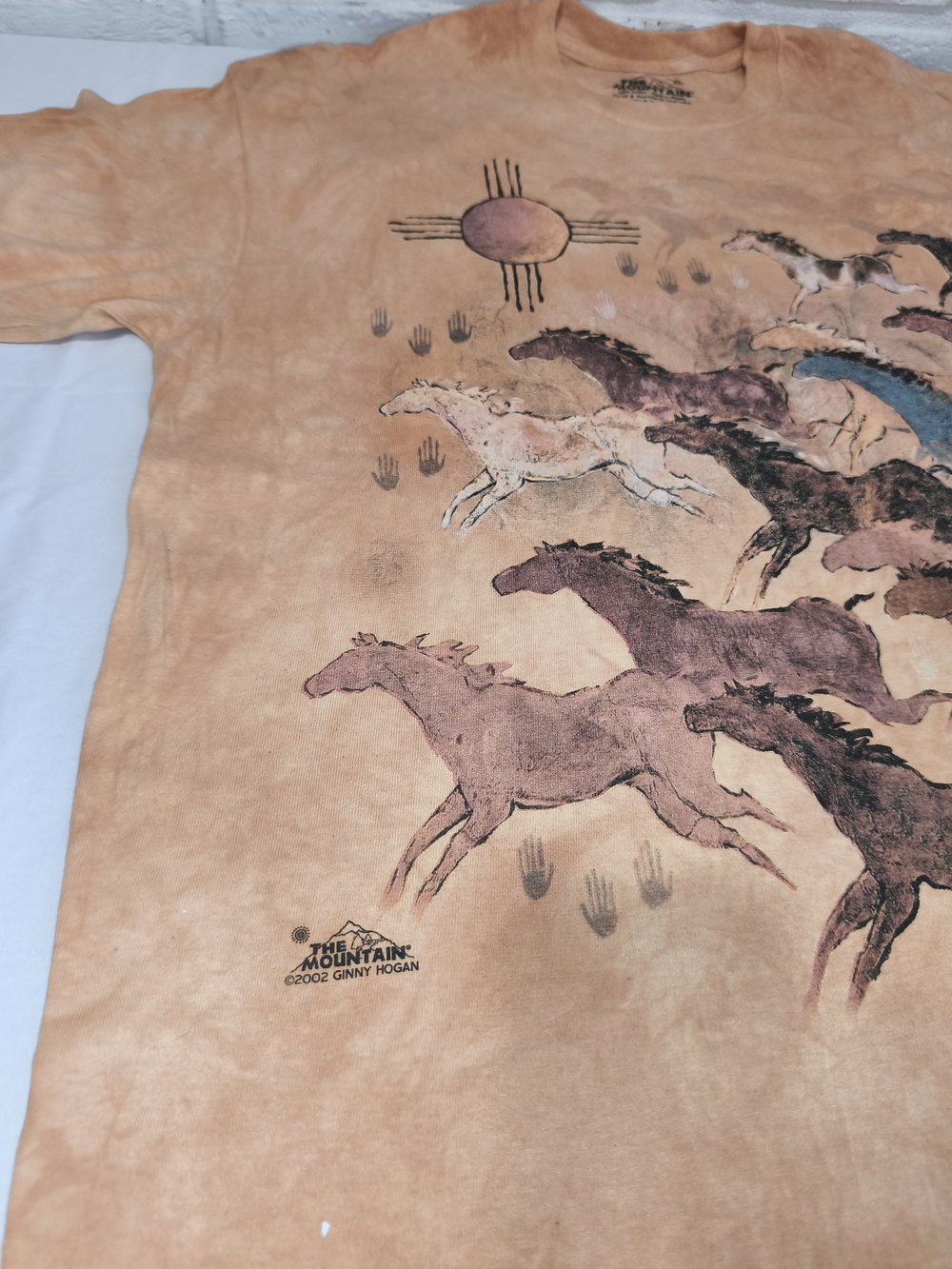 The Mountain Peach/Tan Tee with Black Logo Print C1(17) - Picture 2 of 8
